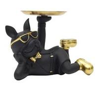 Vide-Poche Statue "Bulldog" 27cm Noir Noir G