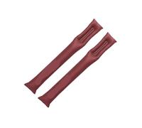Vide Poche Voiture Remplisseur d'espace for siège d'auto Avant | Bande de cuir, couture latérale, accessoires de bouchon anti-fuite(2pcs red Focus)
