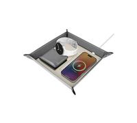 Vide-poches avec Station de Charge sans fil Qi 15W Charge Rapide Gris