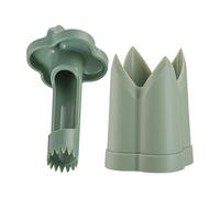 Vide-poivron 2 en 1, facile à utiliser, compact, pratique, dessèche et coupe rapidement les poivrons, outil ABS pour légumes, 10,9 x 5,5 cm