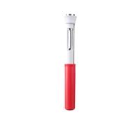 Vide-pomme 2 en 1 en acier inoxydable, forte prise en main pour légumes et fruits, convient pour éplucher divers légumes et fruits (noir grenn) (rouge)