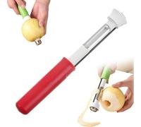 Vide-pomme 2 en 1, vide-pomme 2025, outil de vidage et éplucheur de pommes, éplucheur de fruits et éplucheur de fruits en acier 2 en 1, outil de cuisine pour poivrons, pommes, poires
