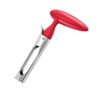 Vide-pomme en acier inoxydable, outil for enlever le trognon des pommes et des poires, coupe-fruits, épépineur, trancheur, outil de cuisine for légumes, épépineur(Red)