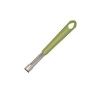 Fackelmann 687064 Vide-pommes à manche en plastique écosourcé, Evideur de pommes pour enlever les pépins, Acier inoxydable, Plastique bio, 20,5x2,5cm, Vert, Gris