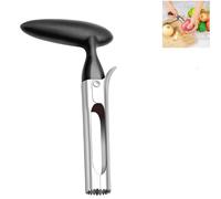 Vide Pomme,Vide-pomme avec poignée en ABS,Coupe Trognon Pommes,Vide-Pomme Outil,Vide-pomme ou poire,Eplucheur Cerise d'Olives,Premium carottier,noir