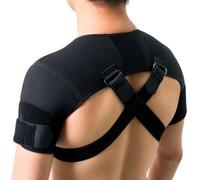 VIDECOR Double Support D'épaule Protecteur D'épaule, Attelle de Sangle D'épaule Réglable, Support D'épaule pour Soulager La Douleur et Prévenir Les Blessures pour Hommes et Femmes