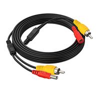 Vidéo cable rallonge rca jack câble + DC d'alimentation 2.1x5.5mm plug 2-in-1 pour recul voiture prise phono connecteur caméra moniteur 5M 16.5FT