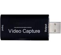 Video Capture Card,Low-Latency,Portable 1080P,USB Interface,Polyvalent Audio Grabber,For Live Streaming Recording Online Teaching Broadcasting,Black