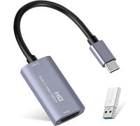 Video Capture Card,USB 3.0 HDMI to USB C,4K Audio Capture Card 1080p60fps for Live Video Gaming,Works for Windows Mac OS System for Switch2/1