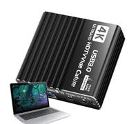 Vidéo, carte de capture, appareil de capture vidéo 1080p, adaptateur USB 60 fps avec prise en charge d'entrée 4K, enregistrement en temps réel pour console TV, moniteur, diffusion, enseignement