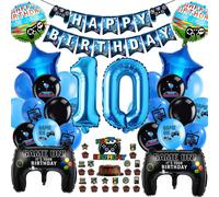 Video Game Birthday Decoration, Aluminum Gamer Balloon, 10Th Birthday Decoration, Video Game Party Decoration, Game Theme Parties, For 10 Years For Boys
