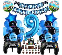 Video Game Birthday Decoration, Aluminum Gamer Balloon, 9Th Birthday Decoration, Video Game Party Decoration, Game Themed Parties, For 9 Years For Boys