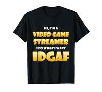 Video Game Streamer IDGAF Costume Gaming IRL Streaming Games T-Shirt