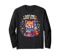 Video Gaming Just One More Game Gaming Red Panda Manche Longue