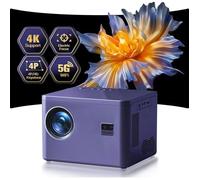 Video Projector 4K Electric Focus 6D4P Keystone Correction Zoom Supported, 5G WiFi Bi-Channel Bluetooth 20000L Native 1080P P