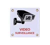 VIDÉO Surveillance plaque 12x12 cm - Vidéo surveillance panneau - Panneaux de sécurité - Panneau emaillée sous Surveillance Électronique Signalétique - Propriété privée sous Surveillance Plaque Alarme