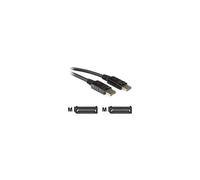 ROLINE Câble DisplayPort Mâle - DisplayPort Mâle 3.0m Noir - Connecteurs DisplayPort M/M, Longueur 3 mètres, Réf: 11.04.5603