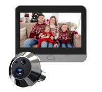 Vidéophone, 3 MP, Wi-Fi, Tuya, écran HD 4,3 pouces, grand angle 140°, batterie 5 000 mAh, communication bidirectionnelle, noir