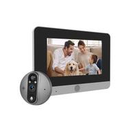 Videophone œil de porte écran 5 pouces IPS, batterie 10000mAh WiFi sonnette caméra 1080P vision nocturne IR invisible