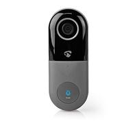 Nedis Vidéophone WIFICDP10GY – Wi‑Fi Android/iOS Full HD 1080p, IP54, vision nocturne, Gris/Noir