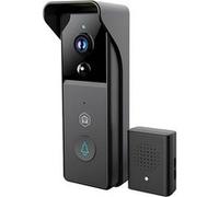 Nedis Sonnette vidéo Wi‑Fi WIFICDP21BK – Caméra 3MP 1296p – Batterie 4400 mAh – Carillon USB – Noir