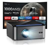 Vidéoprojecteur【1000ANSI/Netflix Officiel】Videoprojecteur 4K WiFi Bluetooth Dolby App Intégrée Projecteur Video 1080P Auto Focus/Keystone Live TV 4K Supporté Ares A2 Rétroprojecteur Smart pour PC/PS5