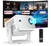 Vidéoprojecteur 1080P avec Netflix Intégré,Mini Projecteur Wi-Fi 6 Bluetooth 5.2,Rotation 360°,Auto Focus,Correction Trapézoïdale