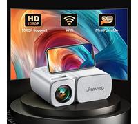 Videoprojecteur, 1080P Mini Projecteur Portable, Jimveo 20000L Full HD WiFi Retroprojecteur, Video Projecteur Home Cinéma pour Smartphone, Compatible avec HDMI/USB/AV