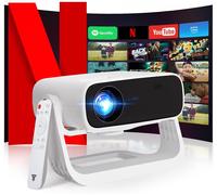 Videoprojecteur 2025 Avec App Intégrée-Projecteur Portable Full Hd 1080P 350Ansi,Retroprojecteur Supporté 4K Wifi Bluetooth,Correction Trapézoïdale Auto&4P,Compatible Avec Ios Android Hdmi