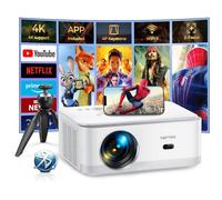 Vidéoprojecteur 28000Lm - Auto Keystone/Focus - Wifi6/Bt - 4K/1080P - Zoom 50% - Avec Trépied Home Cinéma