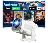 Vidéoprojecteur 4K 1080P 2026 Upgraded Mini Projecteur avec WiFi 6 et Bluetooth 5.2 Projecteur Trapézoïdale Automatique, 270° RotationSupporte Noir