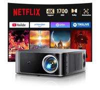 Vidéoprojecteur 4K【1700 ANSI | Compatible Netflix | Dolby 36W】TOPTRO X9 Rétroprojecteur 4K Supporté FHD 1080P Natif, Auto Focus/Keystone WiFi6 Bluetooth 5.4 Projecteur Video Home Cinéma Extérieur/PS5