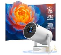 Videoprojecteur 4K 2025 Upgraded, Mini Projecteur Video Android 11 WiFi 6 BT 5.4 avec Haut-Parleur, Retroprojecteur Portable 1080P Auto Keystone 220° Rotation Compatibile avec HDMI/TV Stick/USB/PS5