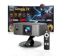 Videoprojecteur 4K【2026 GTV/1er Mini Ultra Courte】 Retroprojecteur Apps Officiell, AutoFocus/Keystone 1080P,1600 Hte luminosité Contrôle Vocal, WiFi6 Bluetooth5.4,Jimveo Projecteur Video Home Cinéma