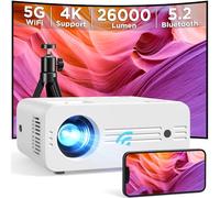 Vidéoprojecteur GENERIQUE Videoprojecteur, AKIYO 13000 Lumens 5G WiFi Bluetooth Full HD 1080P Natif