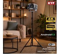 Vidéoprojecteur 4K android 13 et trépied téléscopique 210 cm