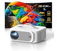 Videoprojecteur 4K【App Intégrée/Dolby Audio】 1080P Natif 36000Lux Projecteur Video, avec Movin, 4D/4P Keystone, Focus Électrique, WiFi6, Bluetooth Lisowod Retroprojecteur Portable pour Home Cinéma