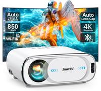 Videoprojecteur - 4K Auto Cache Lentille Auto Focus 6D Keystone 850Asin Projecteur Video Retroprojecteur Full Hd 1080P Wifi6 Bluetooth Portable - Vidéoprojecteur 4K Supporté Zoom 50% Home Ciném