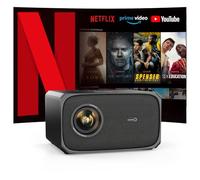 Videoprojecteur 4K【Netflix Officiel/AI Autofocus/Keystone】 Dolby Audio 28000LM RetroProjecteur FHD 1080P WiFi6 Bluetooth Jimveo Portable Projecteur pour iOS/Android/USB/HDMI