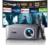 Vidéoprojecteur 4K Google TV【1200 ANSI/Netflix Disney+Officiel/Contrôle Vocal】 Projecteur 4K Auto Focus/Keystone WiFi Bluetooth FHD 1080P Natif, Zoom 50% Rétroprojecteur Portable Home Cinéma HDMI Arc