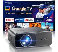 Vidéoprojecteur 4K【Google TV/Dolby】 1000 ANSI Projecteur 4K Portable Netflix/Disney+ Auto Focus/Keystone, Contrôle Vocal, HDR10,WiMiUS Projecteur WiFi6 Bluetooth FHD 1080P Rétroprojecteur Home Cinéma