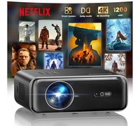 Vidéoprojecteur 4K【Netflix Inclus/Dolby】 1500 ANSI Projecteur Vidéo 4K Auto Focus/Keystone WiFi Bluetooth FHD 1080P, HDR10, Smart Rétroprojecteur Portable WiFi6 Extérieur Zoom50% Cadeau/Home Cinéma