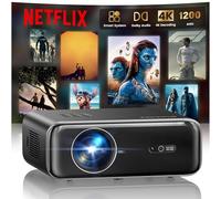 Vidéoprojecteur【Netflix Officiel/Dolby Audio】 1200 ANSI Projecteur 4K Auto Focus/Keystone WiFi Bluetooth FHD 1080P, WiMiUS Smart Rétroprojecteur Portable WiFi Extérieur Zoom50% Cadeau/Home Cinéma/PPT