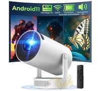 Vidéoprojecteur 4K Supporté Mini Projecteur Portable HD 720P, WiFi 6 Bluetooth 5.4, Android 11.0, HDMI/USB