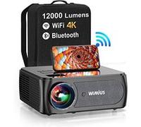 Vidéoprojecteur 4K WiFi Bluetooth 32000 Lumens Full HD 1080P, WiMiUS Projecteur 4K WiFi6 Bluetooth Supporté Correction 4P/4D Zoom RétroProjecteur 350'' Home Cinéma pour iOS/Android/PS5 HDMI AV USB