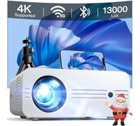 Videoprojecteur 5G WiFi Bluetooth, 13000 Lumens Full HD 1080P Natif 4K Supportée, iZEEKER Rétroprojecteur Mini Portable Home Cinéma pour iOS Android PS5 HDMI USB Firestick (avec Trépied)
