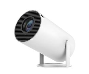 Vidéoprojecteur Android 11 avec WiFi et Bluetooth Home Cinema Orientable 180° Blanc