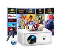 Vidéoprojecteur【App Intégrée&Auto Keystone】30000 Lumens Focus Électrique WiFi 6 Bluetooth Video Projecteur 4K Supporté, TOPTRO 1080P Full HD Rétroprojecteur Portable, 50% Zoom avec Trépied Home Cinéma