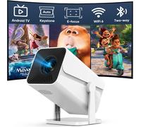 Vidéoprojecteur App Intégrée, Focus Électrique Mini Rétroprojecteur Portable Wifi6 Bluetooth 1080P Supporté, Smart Projecteur Video Auto Keystone, 270°Rotation Compatible Avec Tv Stick, Hdmi, Usb