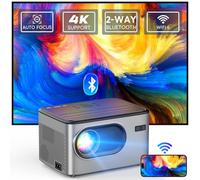 Vidéoprojecteur【Auto Focus/Keystone 6D/4P】20000L Natif 1080P Rétroprojecteur, WiFi Bluetooth Projecteur 4K Supporté, 50%-100% Zoom Mini Projecteur Portable , Compatible avec Smartphone/TV Stick/Laptop